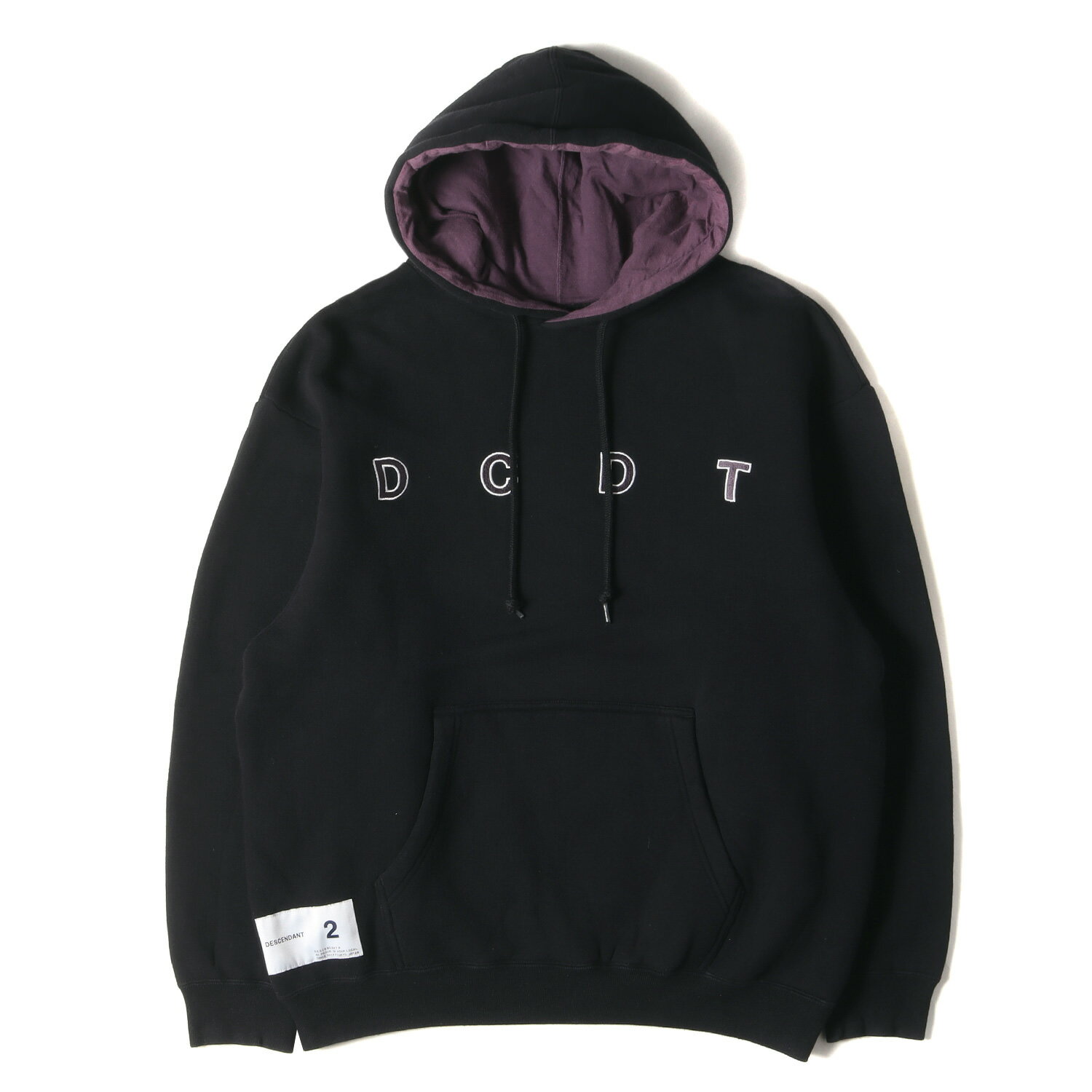 DESCENDANT ディセンダント パーカー サイズ:2 20AW DCDTロゴ スウェットパーカー BARKLEY HOODED SWEATSH ブラック 黒 トップス フーディー【メンズ】【中古】【K4080】