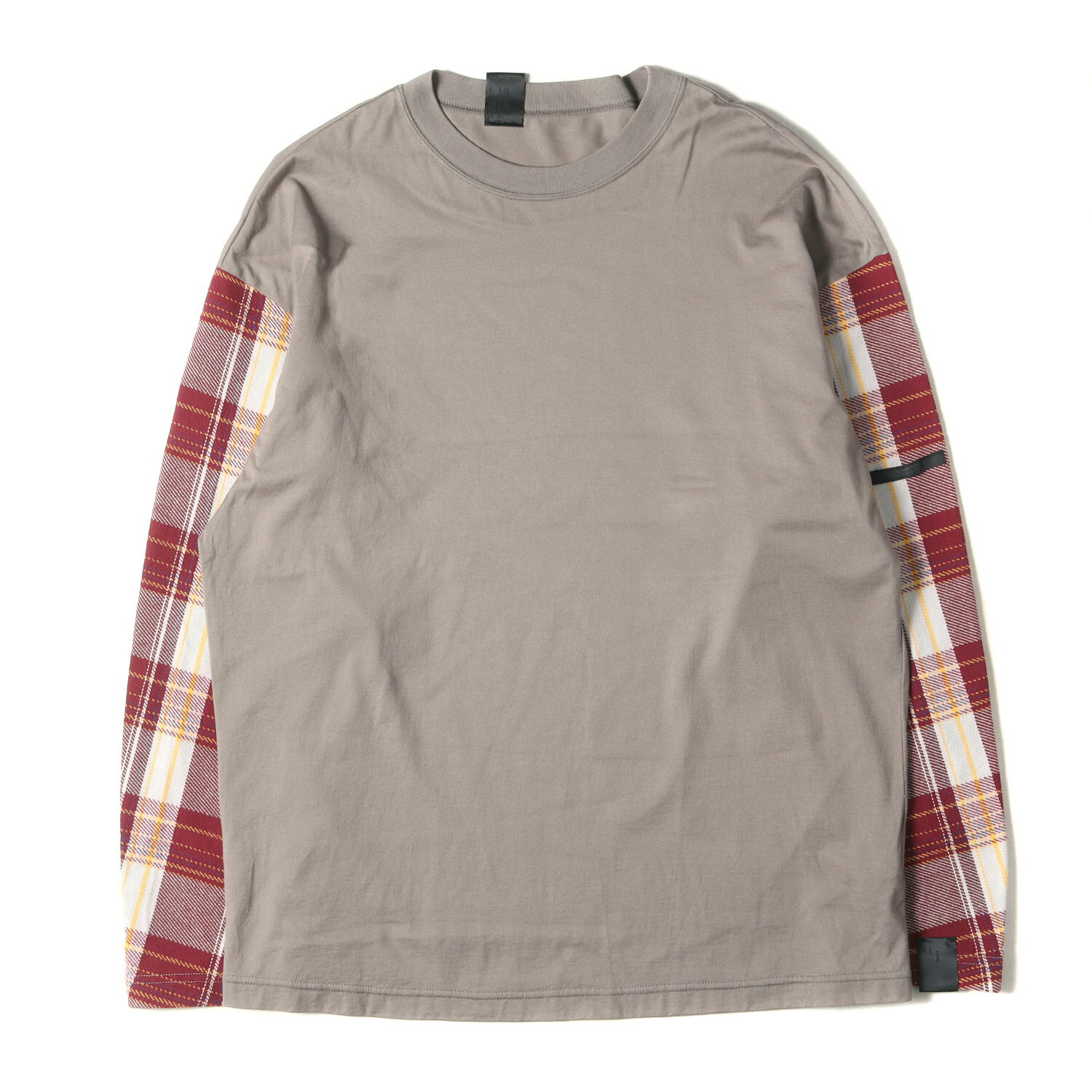 N.HOOLYWOOD エヌハリウッド Tシャツ サイズ:36 22SS コンパイルライン ロングスリーブTシャツ Compile Line LONG SLEEVE T-SHIRT トップス 長袖 カットソー ロンT グレー マゼンタ 日本製