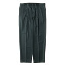 WACKO MARIA ワコマリア パンツ サイズ:XXL 23SS DORMEUIL ラメ ストライプ プリーツ スラックスパンツ GLITTER STRIPED PLEATED TROUSERS グリーン ボトムス ズボン コラボ【メンズ】【中古】【新品同様】【K4077】