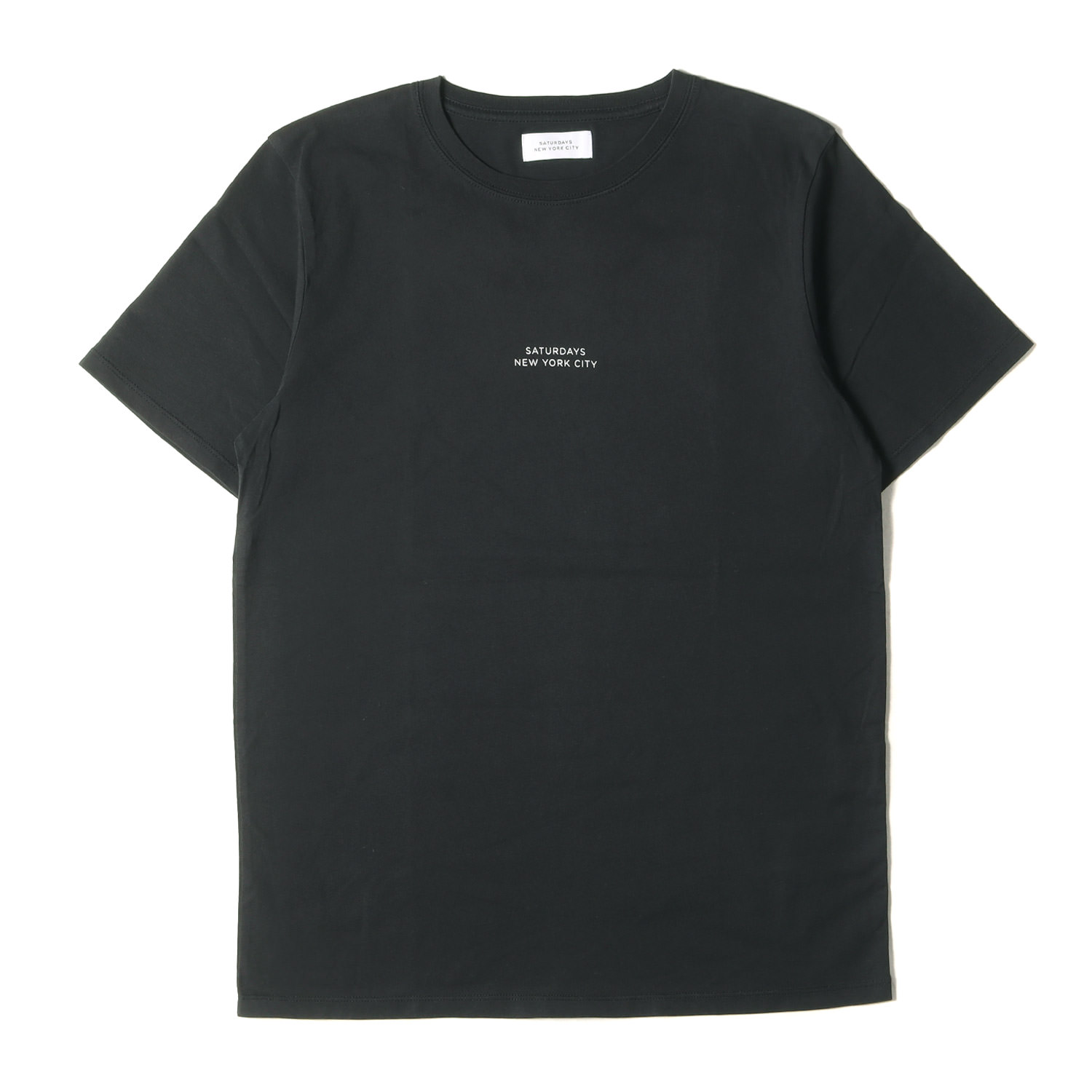 SATURDAYS SURF NYC サタデーズサーフニューヨーク Tシャツ サイズ:S ロゴ クルーネック 半袖Tシャツ チャコールブラック 黒 トップス カットソー