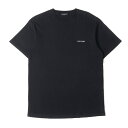 BALENCIAGA バレンシアガ Tシャツ サイズ:XS 18SS ワンポイント ロゴ クルーネック 半袖Tシャツ 508203 TWK36 ルーズフィット ブラック 黒 トップス カットソー【メンズ】【中古】【K4073】