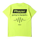 Phazer Tokyo フェイザー トーキョー Tシャツ サイズ:M ブランドロゴ クルーネック 半袖Tシャツ イエロー トップス カットソー グラフィック【メンズ】【中古】【新品同様】【K4075】