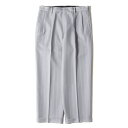 WACKO MARIA ワコマリア パンツ サイズ:XXL 23SS DORMEUIL ストライプ 2タック スラックスパンツ DOUBLE PLEATED TROUSERS ライトパープル ボトムス ズボン コラボ【メンズ】【中古】【新品同様】【K4078】