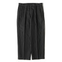 WACKO MARIA ワコマリア パンツ サイズ:XXL 23SS DORMEUIL ストライプ 2タック スラックスパンツ DOUBLE PLEATED TROUSERS ブラック 黒 ボトムス ズボン コラボ【メンズ】【中古】【新品同様】【K4078】