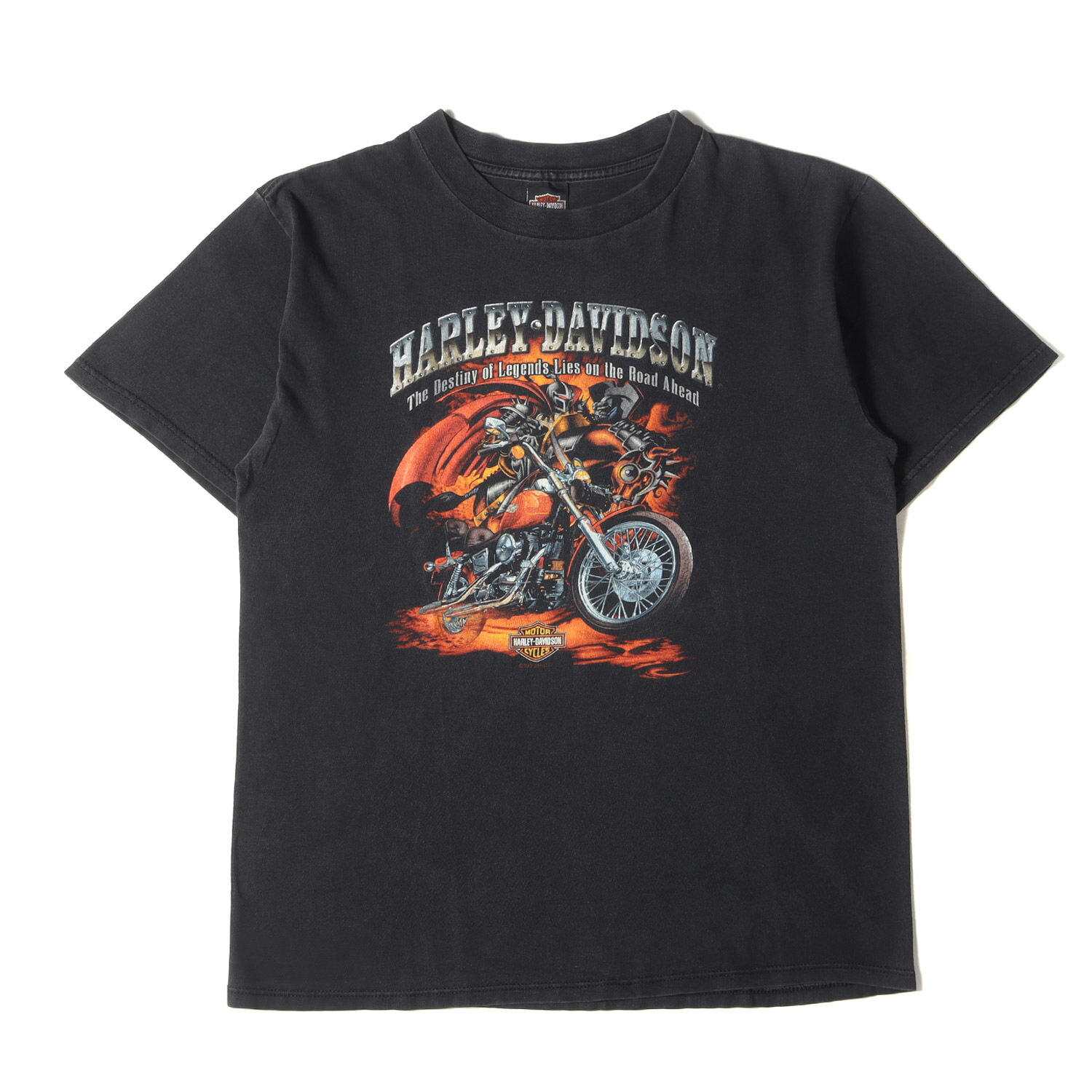 HARLEY-DAVIDSON ハーレーダビッドソン Tシャツ サイズ:L 90s HOLOUBEK ナイト グラフィック クルーネ..