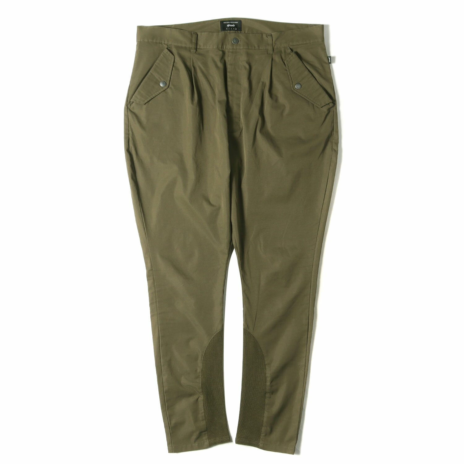 glamb グラム パンツ サイズ:4 ワンタック シモン ジョッパーズパンツ Simon jodhpurs GB0119/902 カーキ ボトムス ズボン【メンズ】【中古】【K4089】