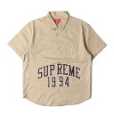 Supreme シュプリーム シャツ サイズ:S / 20SS アーチロゴ 半袖 ワークシャツ Arc Logo S/S Work Shirt カーキ / トップス カジュアルシャツ【メンズ】【中古】【美品】【K4082】