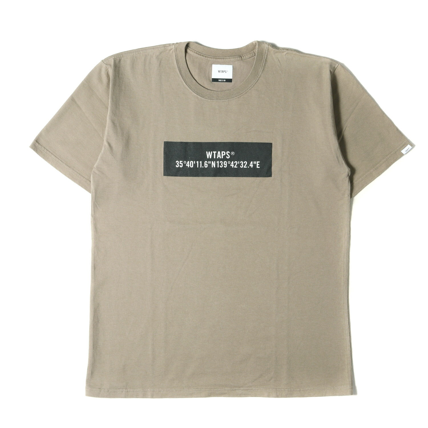 楽天ブランド古着のBEEGLE by Boo-BeeWTAPS ダブルタップス Tシャツ サイズ:L 20SS GPS ボックスロゴ クルーネック 半袖Tシャツ ベージュ トップス カットソー BOX LOGO【メンズ】【中古】【K4094】