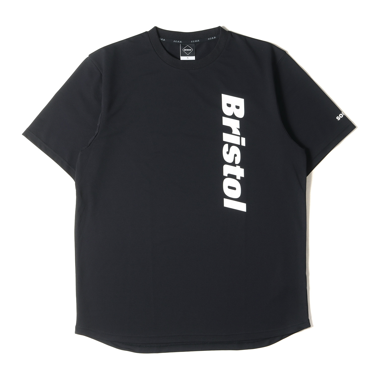 F.C.Real Bristol エフシーレアルブリストル Tシャツ サイズ:XL 22SS トレーニング ジャージー クルーネック 半袖Tシャツ AUTHENTIC TRAINING TEE ブラック 黒 トップス カットソー