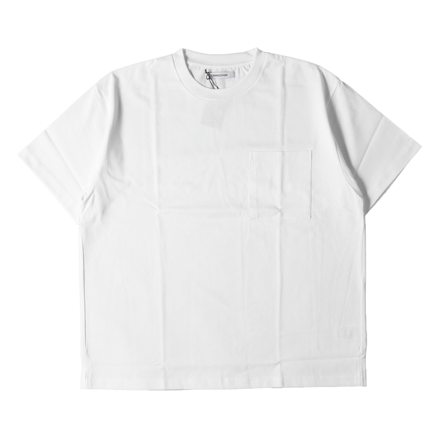 MINEDENIM マインデニム Tシャツ サイズ:XL 24SS ポケット スタンダード クルーネック 半袖Tシャツ Standard Crewneck T-SH ホワイト 白 日本製 トップス カットソー