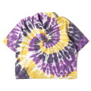south2 west8 サウスツー ウエストエイト シャツ サイズ:M 24SS 現行モデル タイダイ コットンパイル カバナシャツ Cabana Shirt Cotton Pile Tie Dye オープンカラー 開襟 イエロー パープル トップス カジュアルシャツ【メンズ】【中古】【美品】【K4497】