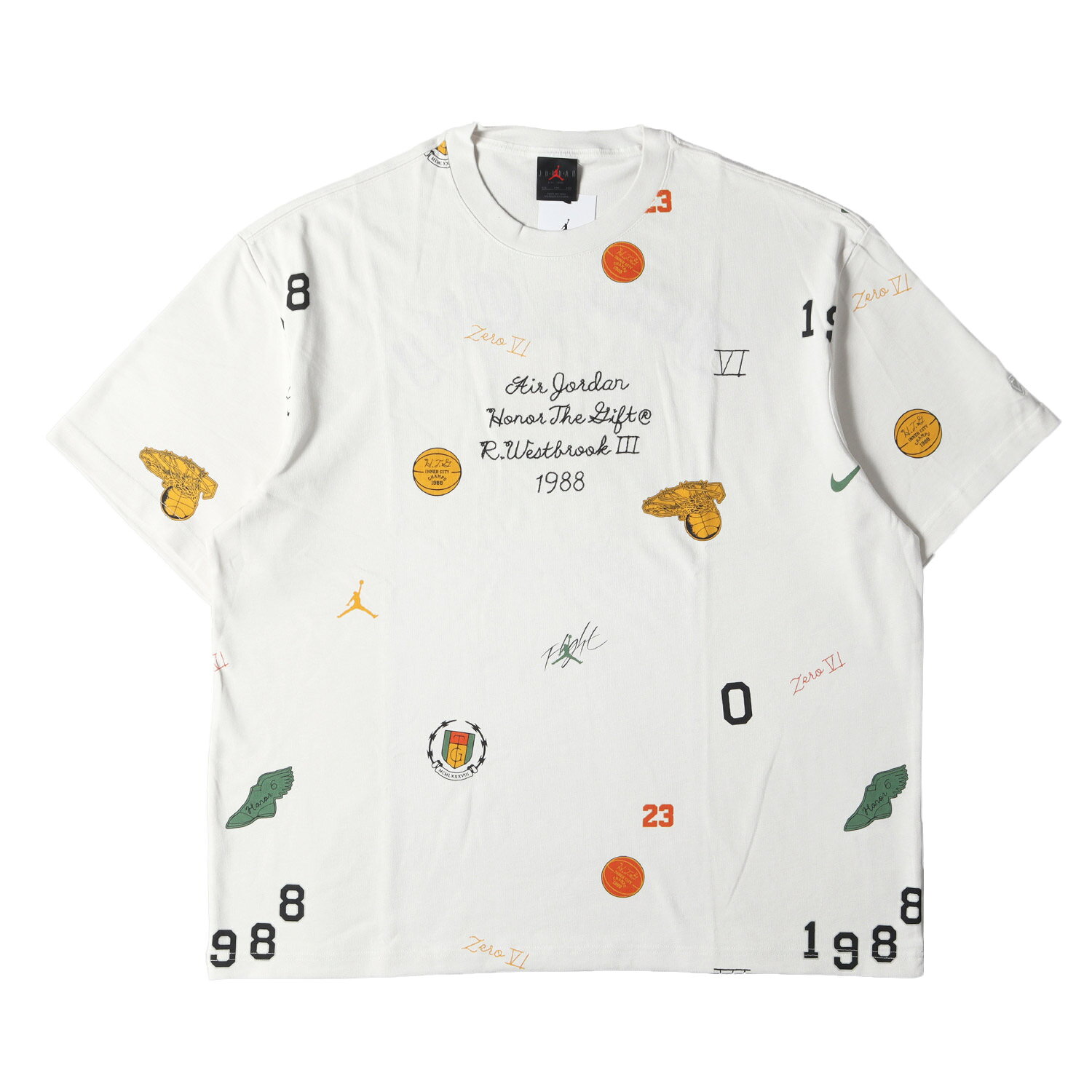 NIKE ナイキ Tシャツ サイズ:2XL 23SS Honor The Gift JORDAN オーバーサイズ ヘビーウェイト クルーネック 半袖Tシャツ M J WESTBROOK SS TEE ファントム トップス カットソー