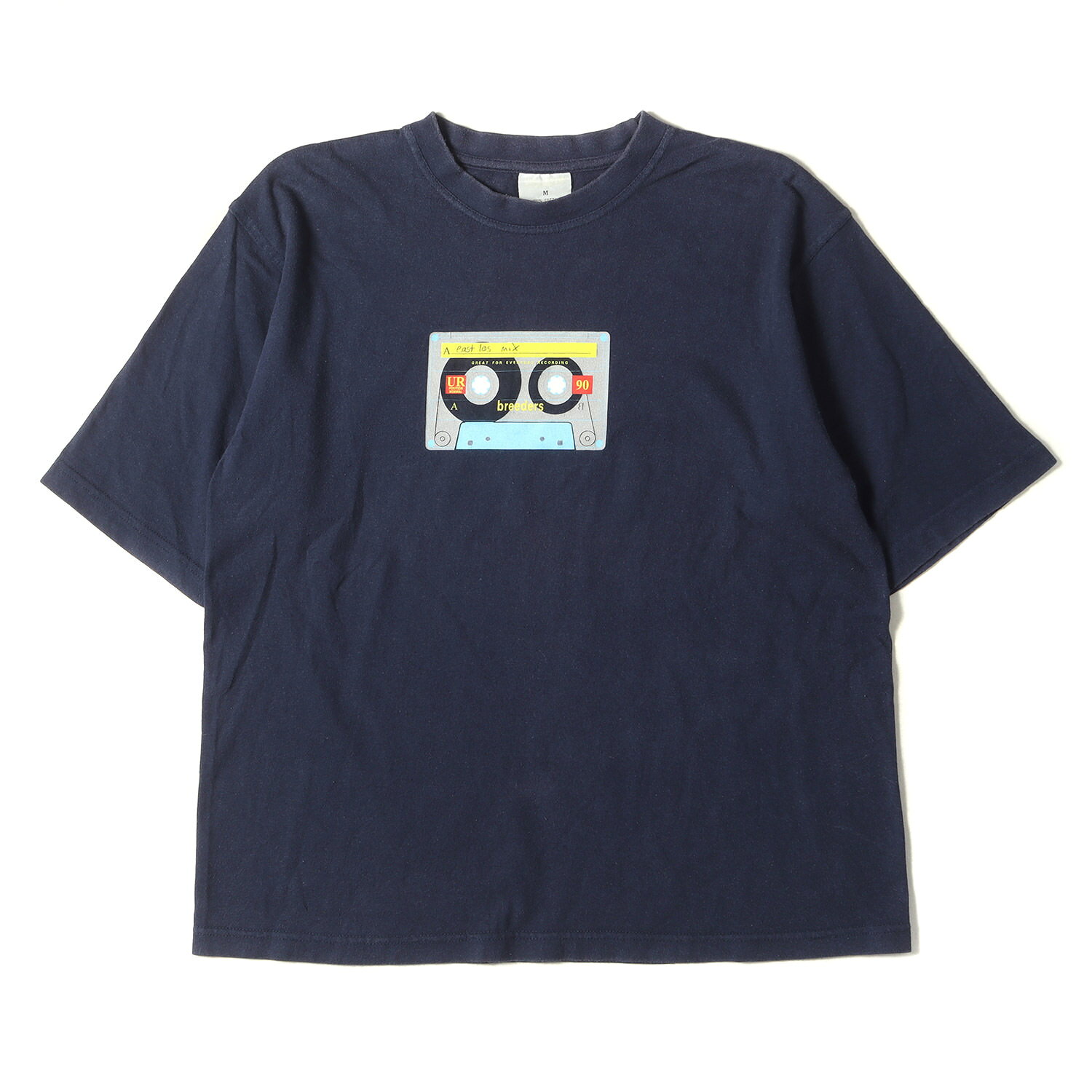 90s - 00s The Breeders East Los Mix Cassette Tour クルーネック 半袖Tシャツ ネイビー 紺 Vintage Music Item ヴィンテージミュージック トップス カットソー 古着【メンズ】【中古】【K4281】