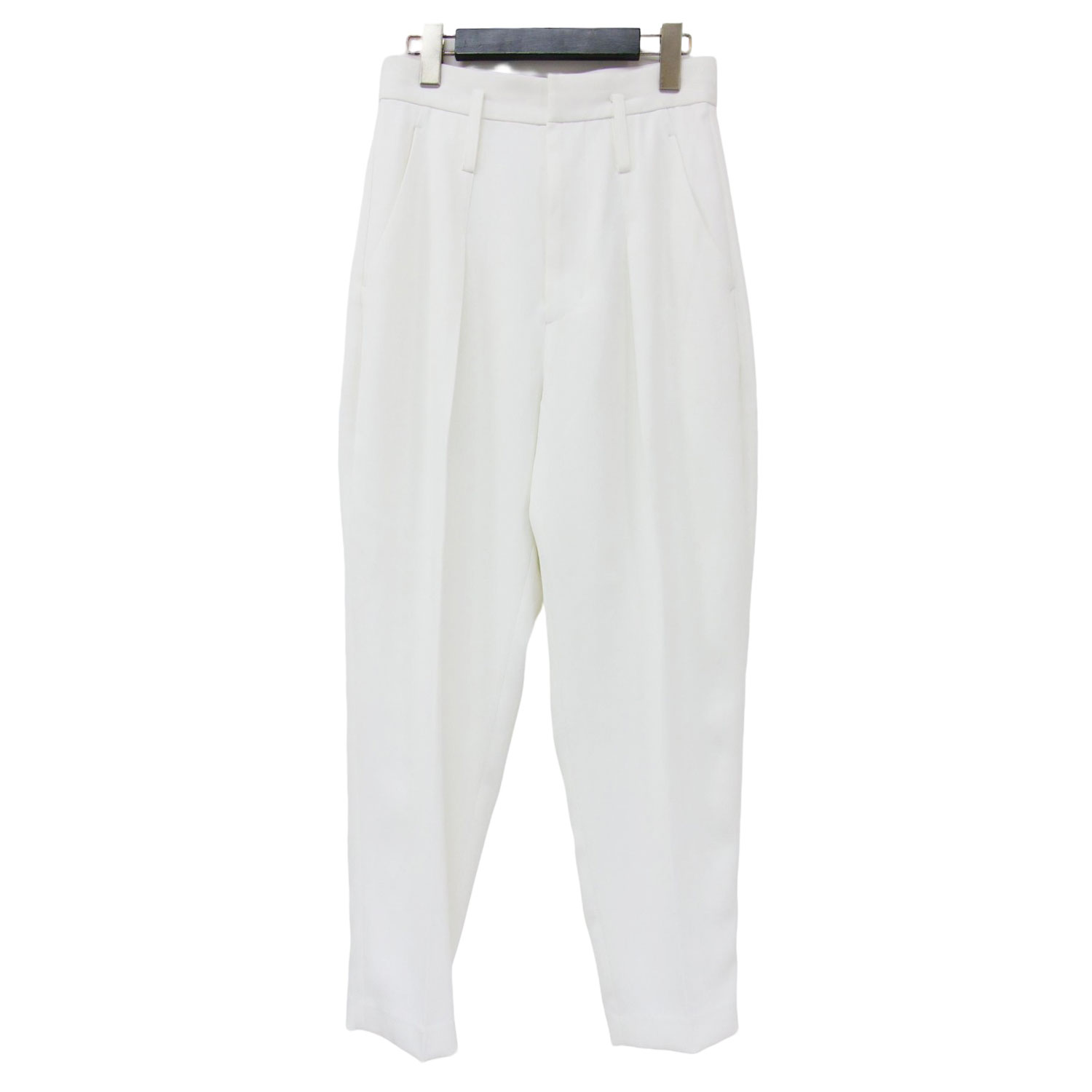 CADUNE カデュネ パンツ テーパード 24春夏 ホワイト 白 34(XS) ハイウエスト バルーン センタープレス ボトムス ズボン【レディース】【K4547】のサムネイル