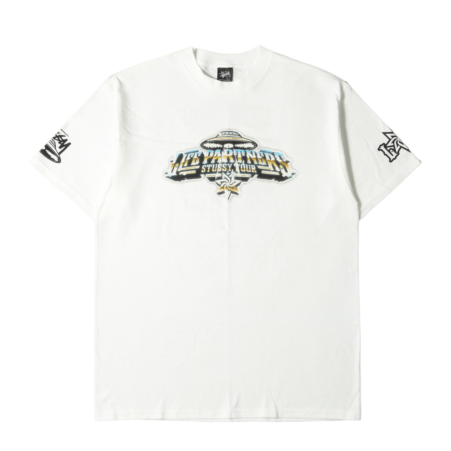 STUSSY ステューシー Tシャツ サイズ:L 00s LIFE PARTNERS TOUR クルーネック 半袖Tシャツ デッドストック ホワイト 白 00年代 アーカイブ トップス カットソー【メンズ】【K4305】