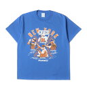 KITH NYC キス ニューヨークシティー Tシャツ サイズ:L KITH TOKYO限定 古着リメイク ニューヨーク・メッツ ボックスロゴ クルーネック Tシャツ ブルー トップス カットソー 半袖【メンズ】【中古】【K4517】