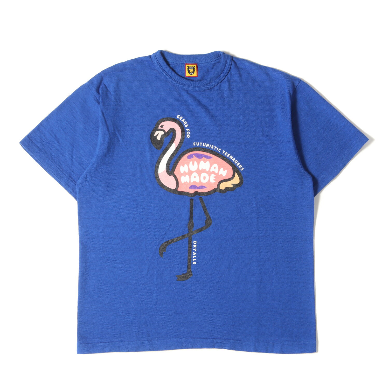 HUMAN MADE ヒューマンメイド Tシャツ サイズ:L 22SS フラミンゴ グラフィック クルーネック Tシャツ ブルー トップス カットソー 半袖【メンズ】【中古】【K4586】のサムネイル