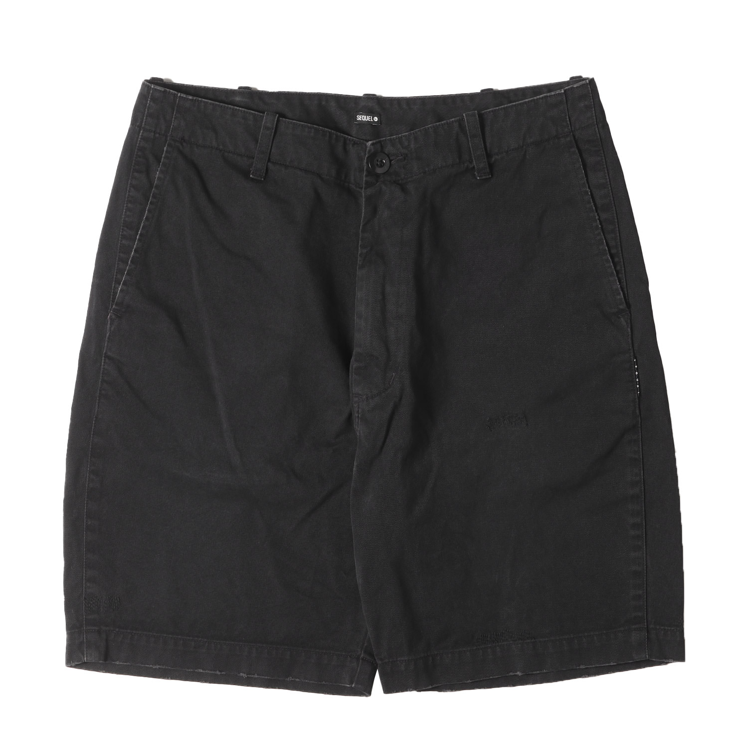 Cotton Pants - SEQUEL シークエル パンツ サイズ:M 22SS ダメージリペア加工 チノ ショーツ TYPE-S ブラック 黒 ボトムス ズボン ショートパンツ【メンズ】【中古】【K4746】