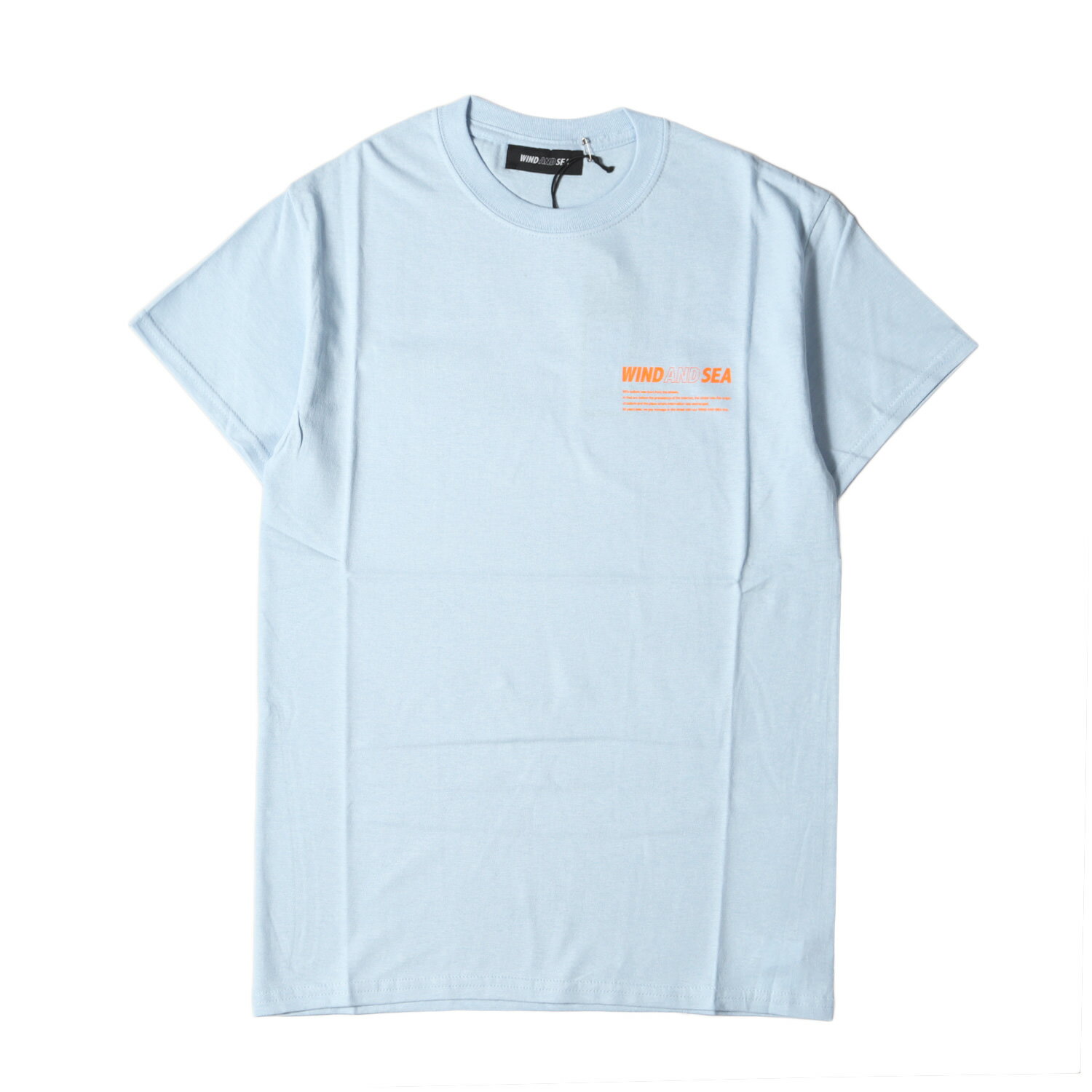 WIND AND SEA ウィンダンシー Tシャツ サイズ:S 阪急限定 ブランドロゴ クルーネック Tシャツ ブルー トップス カットソー 半袖