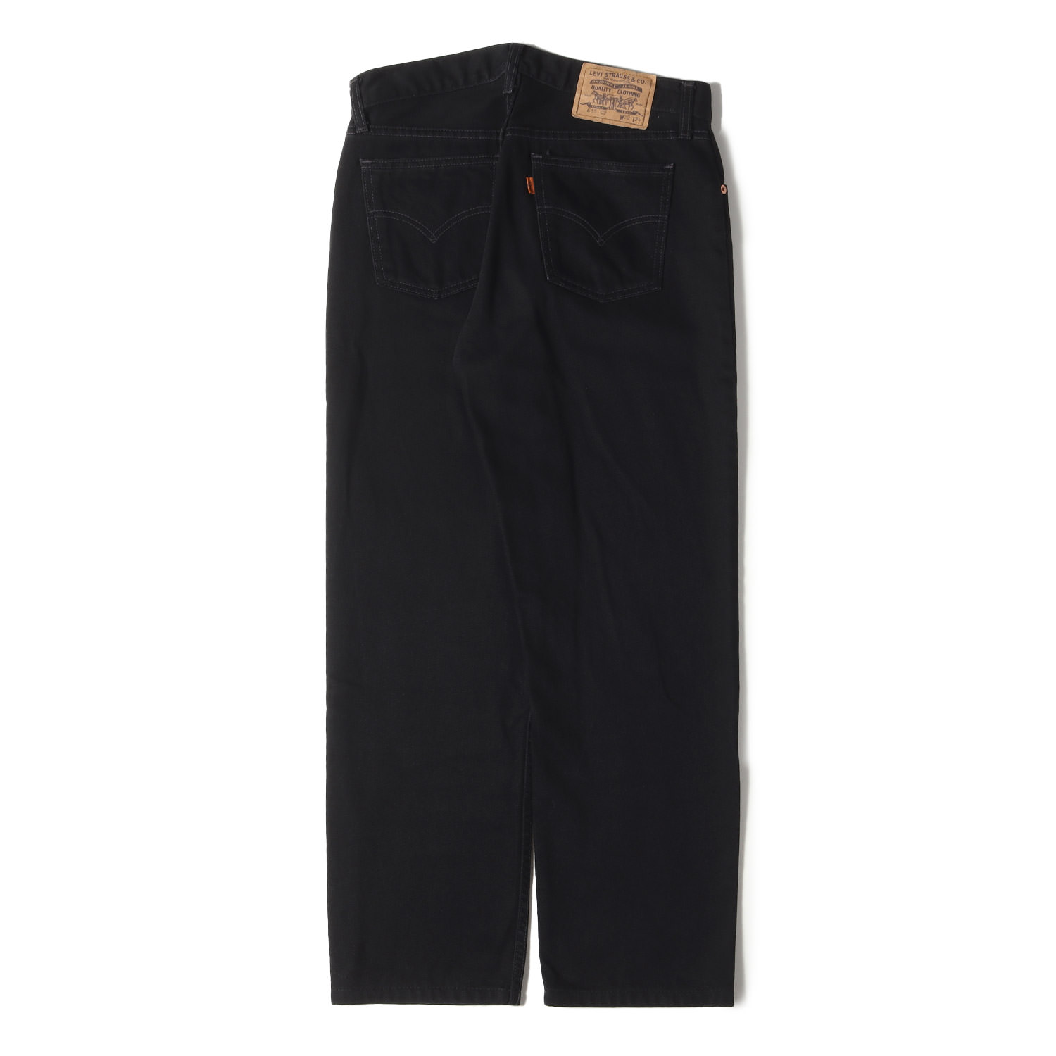 Levis リーバイス パンツ サイズ:32 90s 後染め テーパード ブラック デニムパンツ 615 02 1997年製 ジッパーフライ ボタン裏266 EURO ブラック 黒 90年代 vintage ヴィンテージ 古着 ボトムス ジーンズ ジーパン【メンズ】【中古】【K4536】のサムネイル