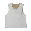 Engineered Garments エンジニアドガーメンツ サイズ:M リバーシブル サーマル コットンポリ ポケット タンクトップ ヘザーグレー ダークベージュ トップス カットソー【メンズ】【中古】【K4477】(4)