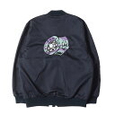 DESCENDANT ディセンダント ジャケット サイズ:1 初売り限定 グラフィック刺繍 ジップ ツイルジャケット CREEPER TWILL JACKET ネイビー 紺 アウター ブルゾン 上着【メンズ】【中古】【美品】【K4583】