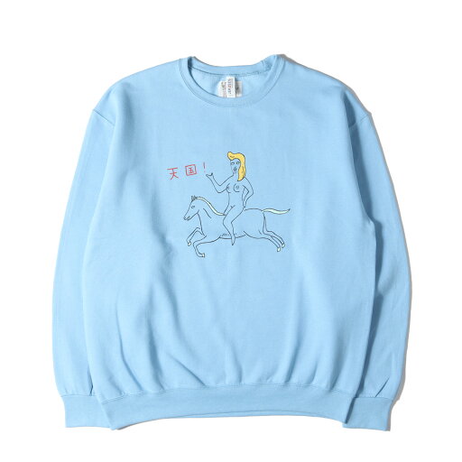WACKO MARIA ワコマリア スウェット サイズ:L 23AW 世界平和プロジェクト ヌードレディー スウェットシャツ CREW NECK SWEAT SHIRT ブルー トップス トレーナー 【メンズ】【K4511】 WACKO MARIA ワコマリア スウェット サイズ:L 23AW 世界平和プロジェクト ヌードレディー スウェットシャツ CREW NECK SWEAT SHIRT ブルー トップス トレーナー 【メンズ】【K4511】