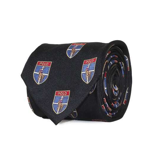 RALPH LAUREN ラルフローレン エンブレム柄 シルク ネクタイ ブラック 黒 イタリア製 ファッション アイテム【メンズ】【中古】【美品】【K4281】 RALPH LAUREN ラルフローレン エンブレム柄 シルク ネクタイ ブラック 黒 イタリア製 ファッション アイテム【メンズ】【中古】【美品】【K4281】