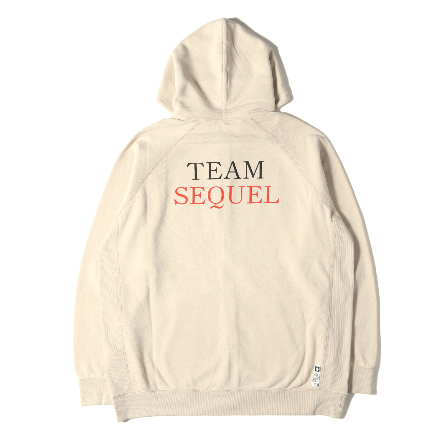 乐天商城 - SEQUEL シークエル パーカー サイズ:XL 23SS TEAMロゴ ジップ スウェットパーカー ZIP HOODIE ベージュ トップス フーディー【メンズ】【中古】【美品】【K4792】