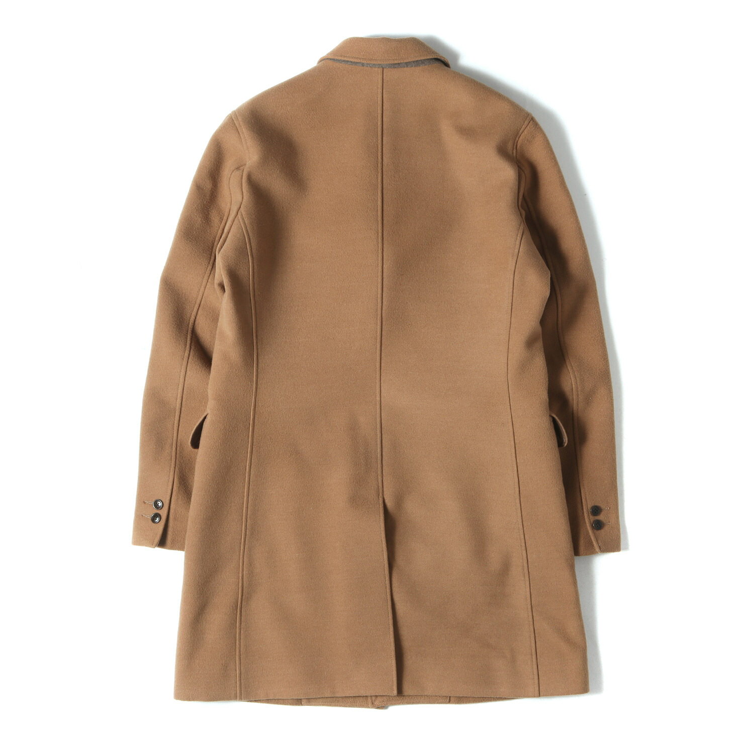 BEAMS ビームス コート サイズ:M ストレッチ ポリレーヨン 3B チェスターコート ベージュ アウター ジャケット 上着【メンズ】【中古】【K4261】