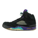 NIKE ナイキ サイズ:26.0cm AIR JORDAN 5 RETRO BLACK GRAPE (136027-007) エア ジョーダン5 レトロ ブラック ニューエメラルド グレープアイス US8 ハイカット スニーカー バッシュ シューズ 靴【メンズ】【中古】【K4311】(4)