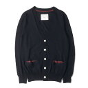 Sacai サカイ カーディガン サイズ:1 ハイゲージ ニット Vネック カーディガン (Plain cardigan 12-00285M) ネイビー 紺 ト...