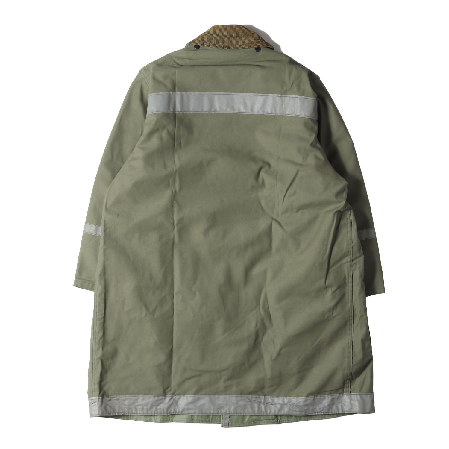 80s 米軍実物 ファイヤーマン コート オリーブグリーン サイズ:MEDIUM-LONG(M-L) Vintage Military Item ヴィンテージミリタリー 古着 アウター ジャケット ブルゾン 上着【メンズ】【中古】【K4583】