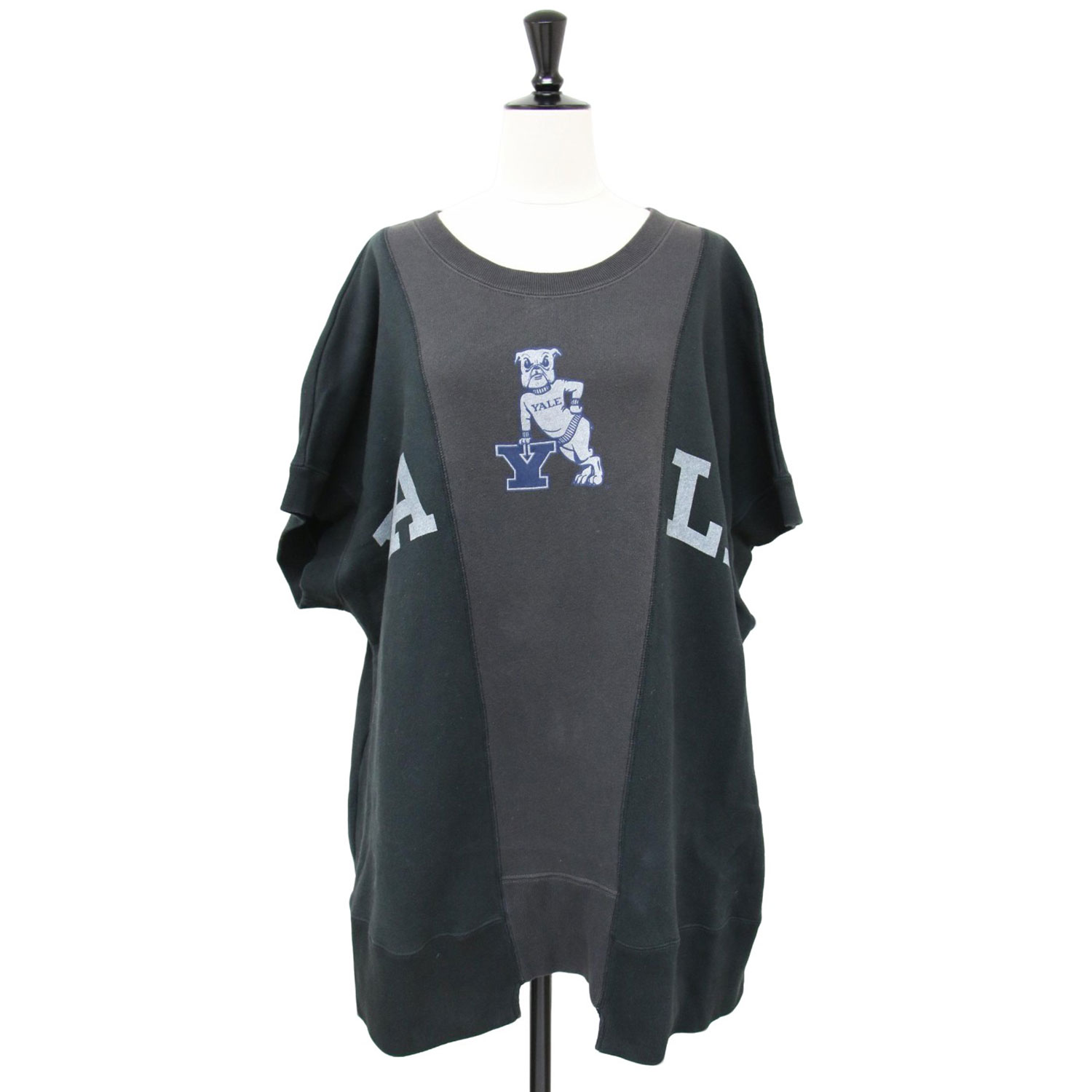 FRAMe WORK フレームワーク スウェット チャコールグレー ブラック サイズ:FREE YALE リメイク風 カッ..