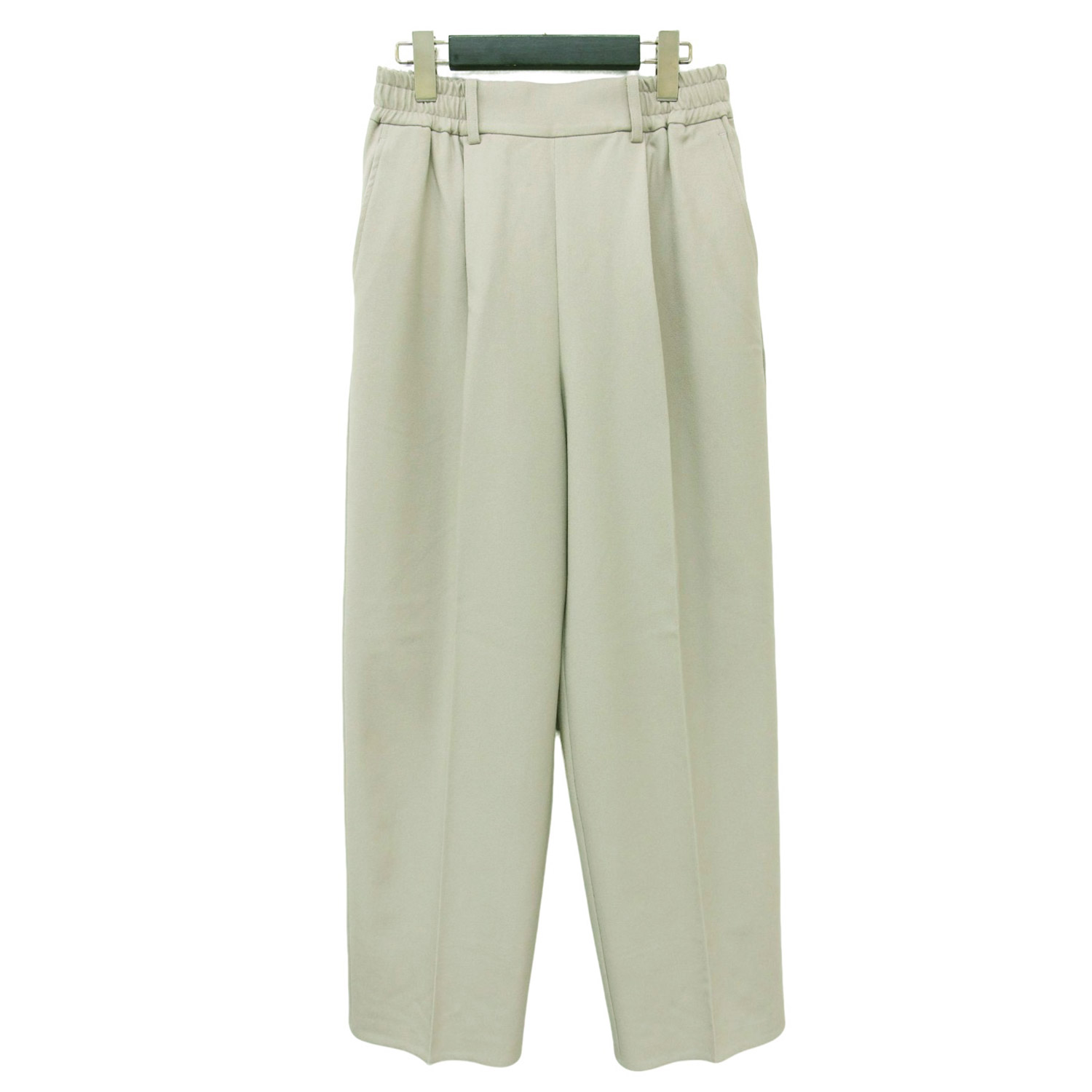 NOLLEYS ノーリーズ パンツ ベージュ サイズ:36(S) 23秋冬 ウォッシャブル イージー ワイド パンツ / ウールライク ウエストゴム ドローコード タック ボトムス ズボン 日本製【レディース】【K4460】