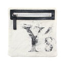Ys ワイズ 24秋冬 擦れ柄 ミニ ポーチ / KASURE POUCH S 小物入れ アーミーダック コットン ホワイト ブラック 白黒 日本製 ブランド ...