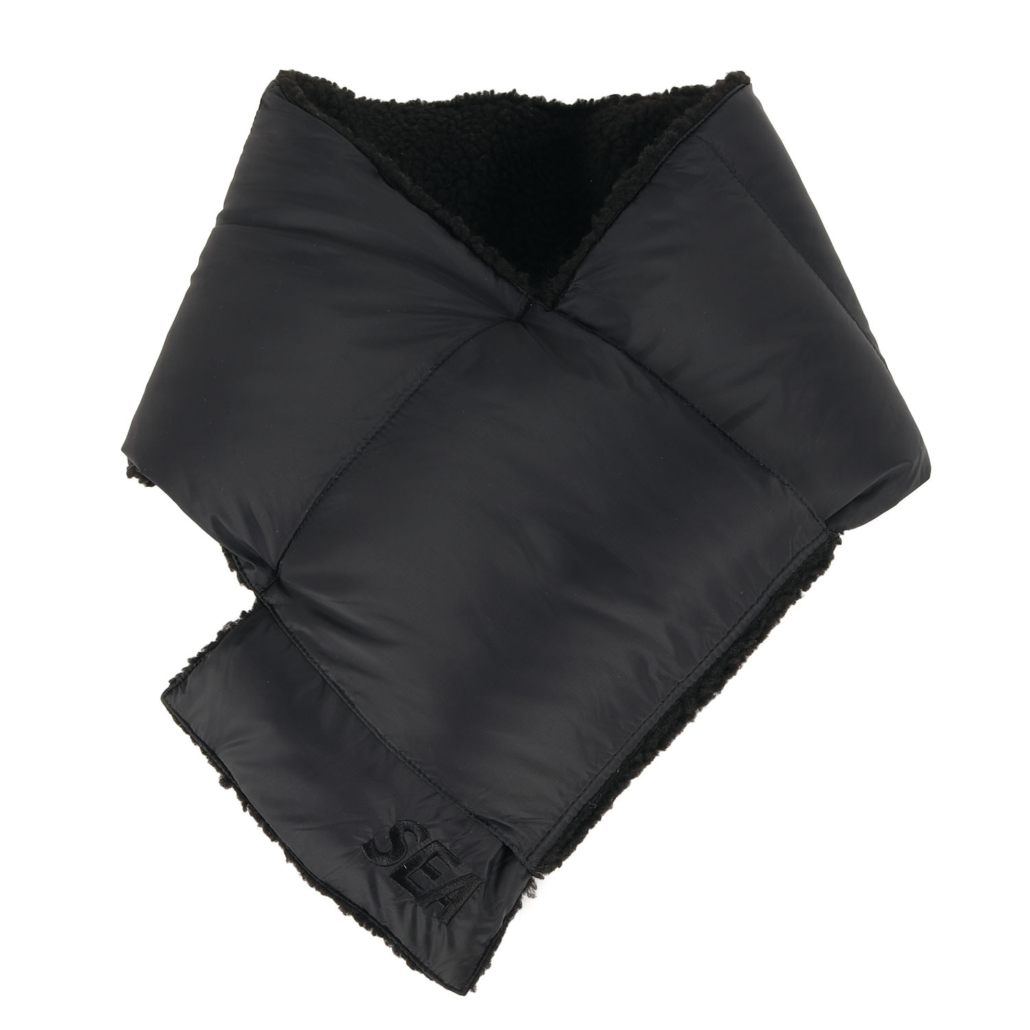 WIND AND SEA ウィンダンシー 24AW TAION ナイロン / フリース ダウンマフラー (SCARF) / ブラック 黒 / ファッション 小物 雑貨 / コラボ【メンズ】【中古】【美品】【K4403】