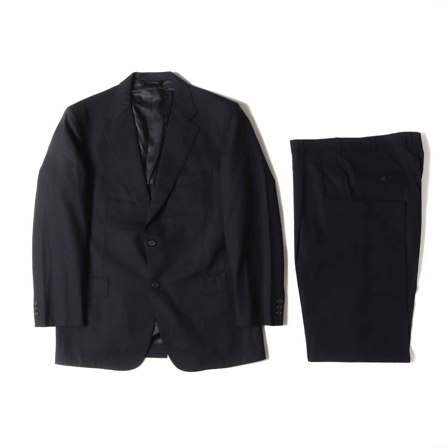 BROOKS BROTHERS ブルックスブラザーズ スーツ 41REG / 35W / 00s ストレッチウール スーツ セットアップ / ネイビー 紺 / 春夏タイプ フォーマル オフィス カジュアル【メンズ】【中古】【K4398】