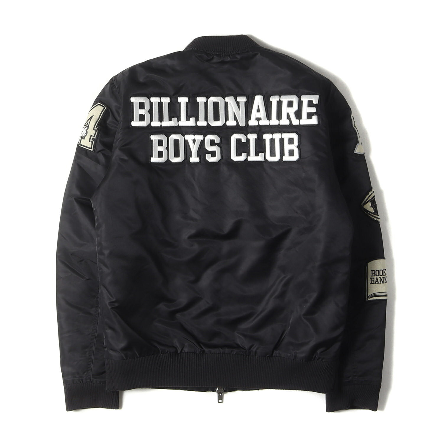 BBC/ICE CREAM ビービーシー ジャケット サイズ:M / ワッペン デザイン ナイロン スタジャン / ブラック 黒 / アウター ブルゾン 上着 ジャンパー【メンズ】【中古】【K4519】