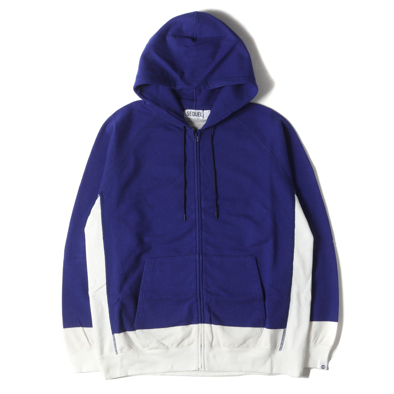SEQUEL シークエル シャツ サイズ:M / 2トーン リバースウィーブ ジップ スウェット パーカー / ブルー..