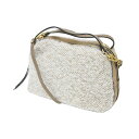 GIANNI CHIARINI ジャンニ キアリーニ バッグ ベージュ系 / アリファ M ツイード ハンドバッグ / ALIFA M ショルダーバッグ 2WAY レザー / イタリア製 / ブランド カバン【レディース】【中古】【K4508】