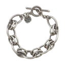 PHILIPPE AUDIBERT フィリップ オーディベール チェーン ブレスレット Byron / トグル シングルリング ダブルリング / シルバー / フランス製 / ブランド ジュエリー アクセサリー ファッション 小物【レディース】【中古】【K4468】