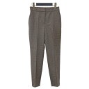 theory luxe セオリーリュクス パンツ ブラウン サイズ:34(XS) / 24秋冬 ハウンドトゥース柄 ウール サキソニー パンツ / Hounds...
