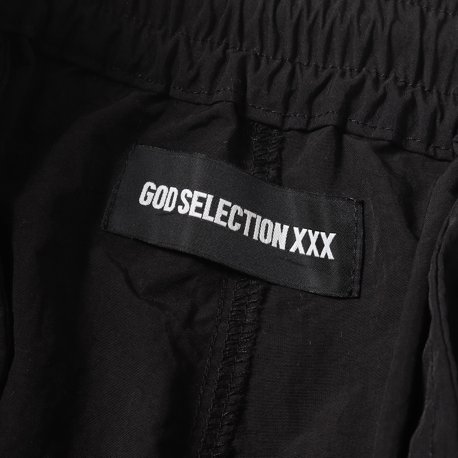 GOD SELECTION XXX ゴッド・セレクション・トリプルエックス パンツ サイズ:XL / 24SS ブランドロゴ ナイロン トラックパンツ (TRACK PANTS) / ブラック 黒 / ボトムス ズボン【メンズ】【中古】【K4585】