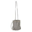 J&M DAVIDSON ジェイアンドエムデヴィッドソン バッグ グレー / フリンジ カーニバル ショルダーバッグ / FRINGE CARNIVAL BAG 2WAY 巾着 / ロゴ レザー 本革 牛革 / スペイン製 / ブランド カバン【レディース】【中古】【K4509】