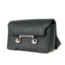 MARNI マルニ 現行モデル レザー クロスボディバッグ (Trunkaroo MUMQ0022U0P694800B98) / ナイトブルー / イタリア製 ...