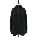theory luxe セオリーリュクス カーディガン ブラック 黒 サイズ:38(M) / ジップ ニット カーディガン / Morbi Harry ケープ スタンドネック ウール カシミヤ / トップス セーター【レディース】【中古】【K4515】