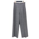 ESTNATION エストネーション パンツ ブラック系 サイズ:34(XS) / 24秋冬 ウール サキソニー ハイウエスト ストレート パンツ / タック 千鳥格子柄 / ボトムス ズボン