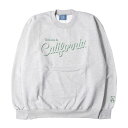 CALIFOLKS カリフォークス スウェット サイズ:M / Welcome to California ロゴ クルーネック スウェットシャツ / 裏起毛 / ヘザーグレー / トップス トレーナー プルオーバー【メンズ】【中古】【新品同様】【K4545】