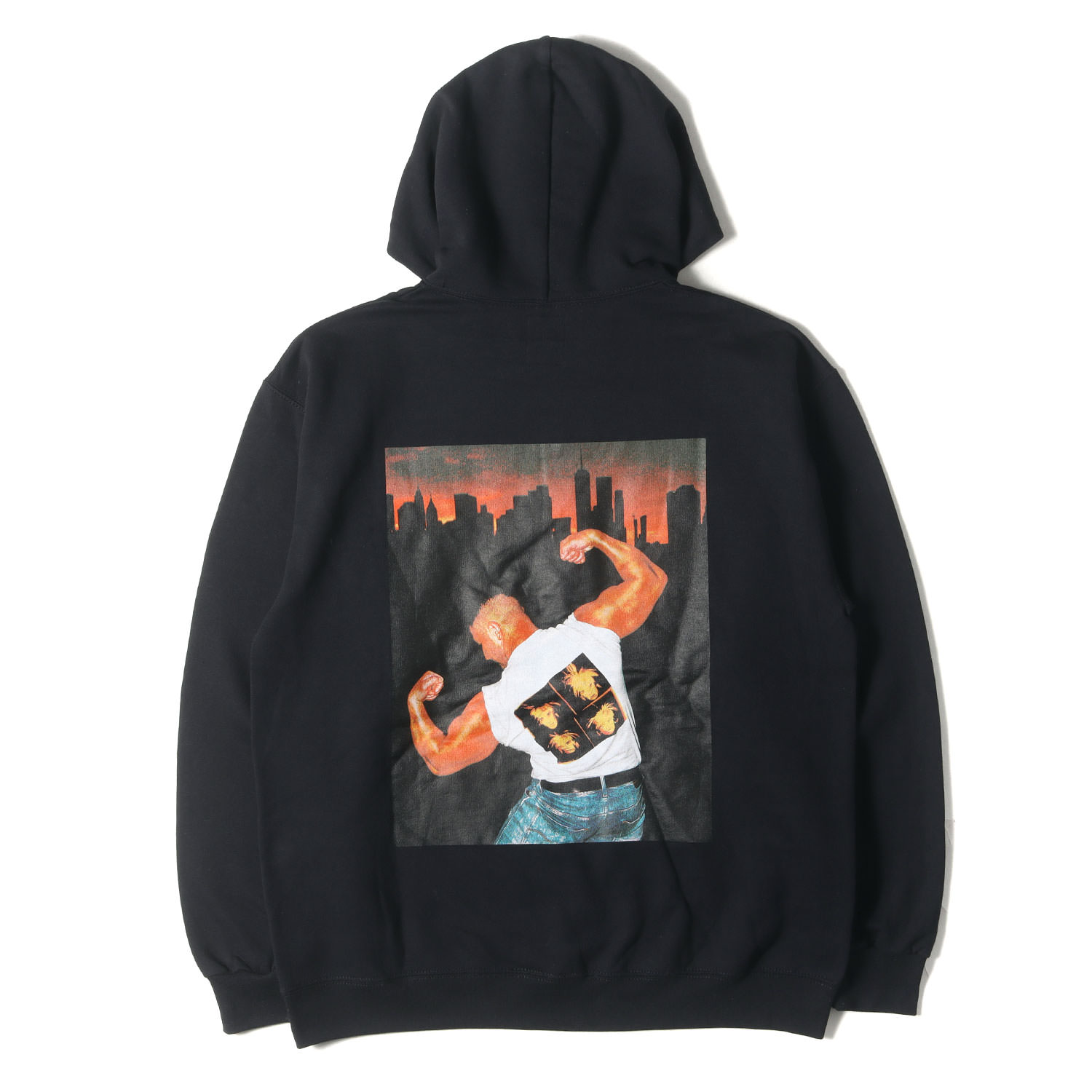 WACKO MARIA ワコマリア パーカー サイズ:L / 24SS 8周年記念 JIRO KONAMI フォトプリント スウェット パーカー (PULLOVER HOODED SWEAT SHIRT) / ブラック 黒 / トップス フーディー